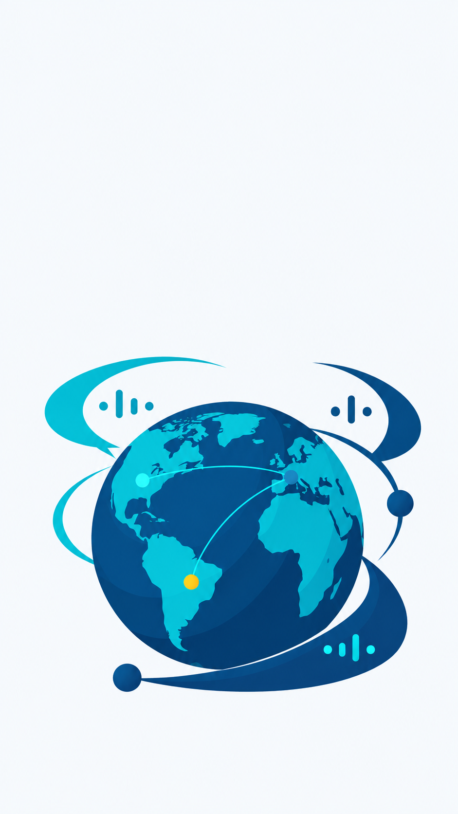 Ilustración de idiomas y comunicación global en SELDON Academy